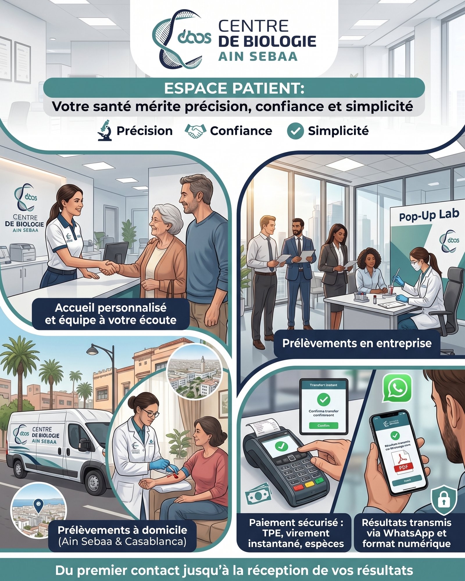 Espace patient et prélèvements CBAS
